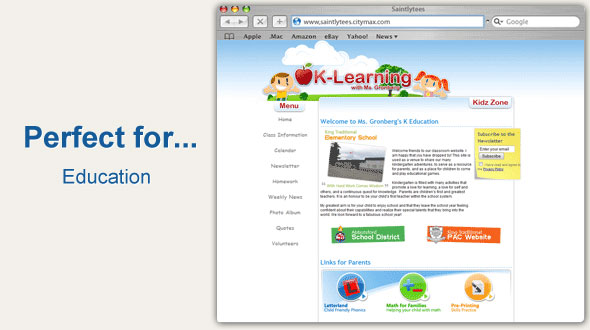 Sample website for education